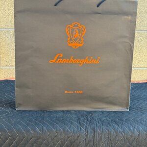 Lamborghini Orange and Black Box, Glasse Cups w/Shopping Bag RARE